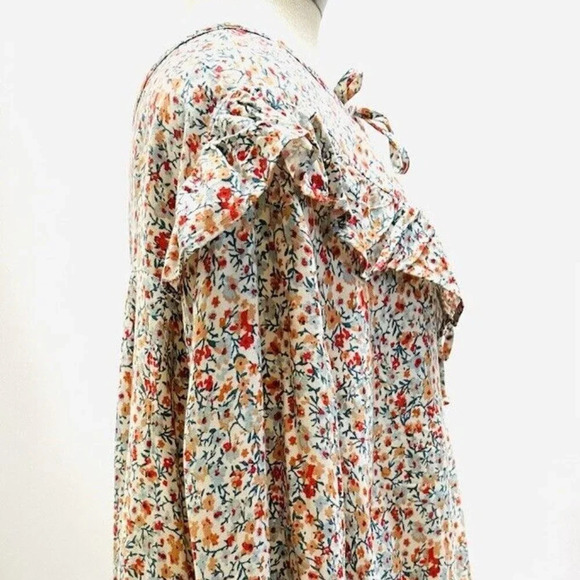 NWT SONOMA Women Long Sleeve Keyhole Neck Pullover Floral Shirt Plus Size 4X - Picture 8 of 11